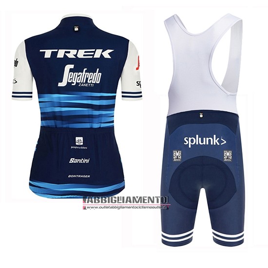 Donne Abbigliamento Trek Segafredo 2019 Manica Corta e Pantaloncino Con Bretelle Blu - Clicca l'immagine per chiudere